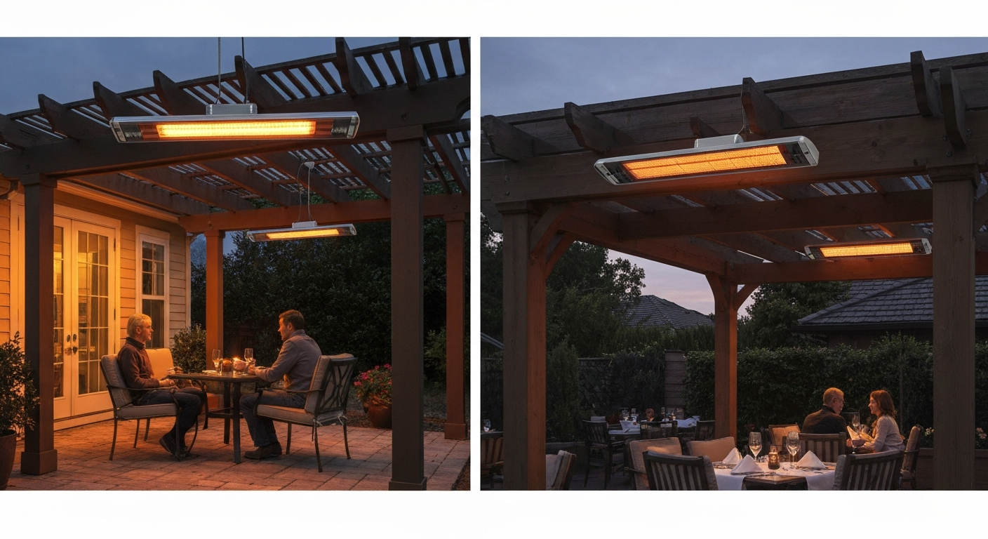 patio heater infrared vs halogen